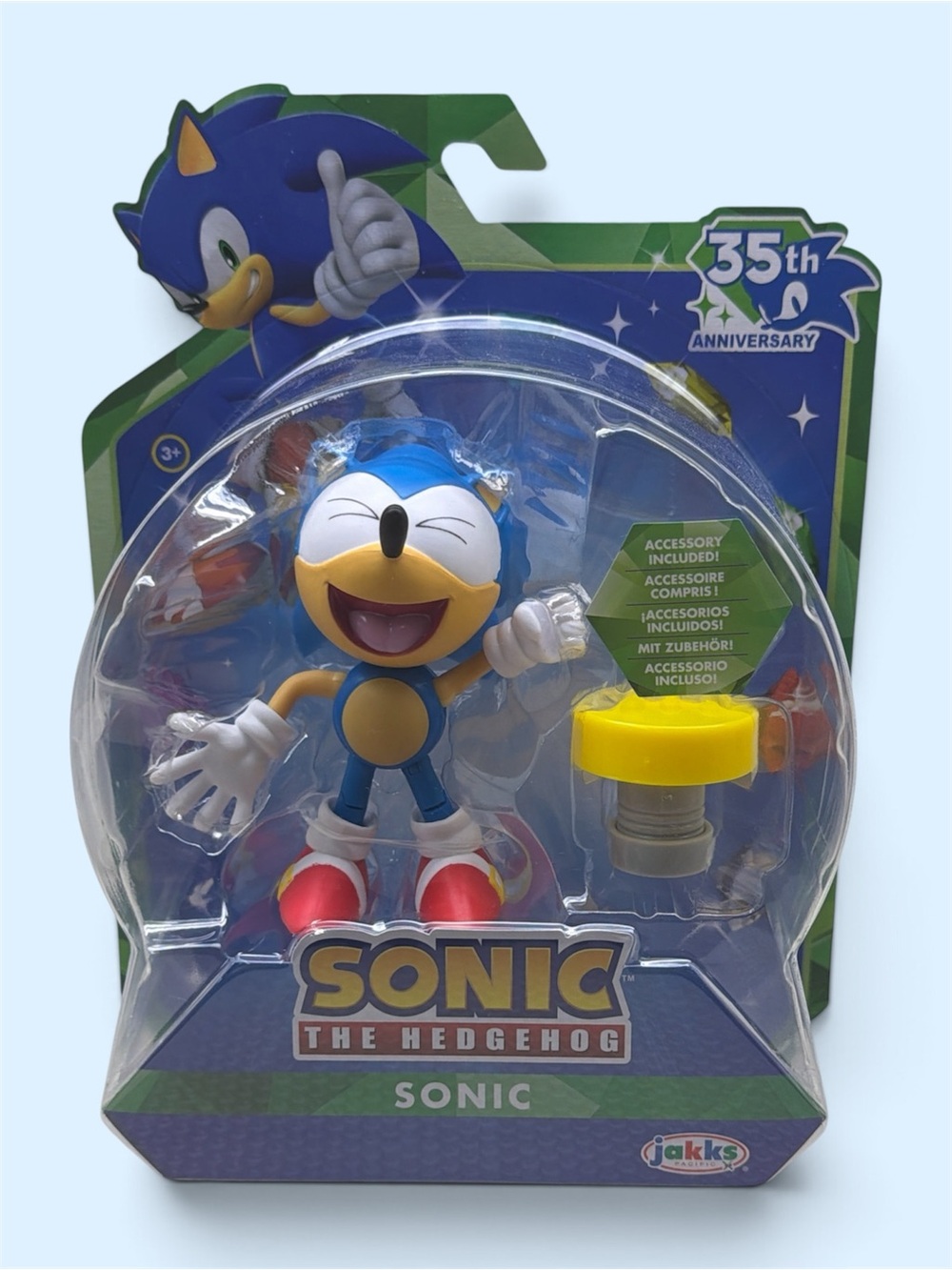 Sonic the Hedgehog 35th Anniversary Blue Sonic Figure with Yellow Accessory